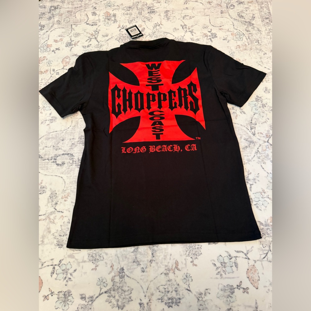WEST COAST CHOPPERS OG CLASSIC TEE - BLACK RED - Picture 6 of 6